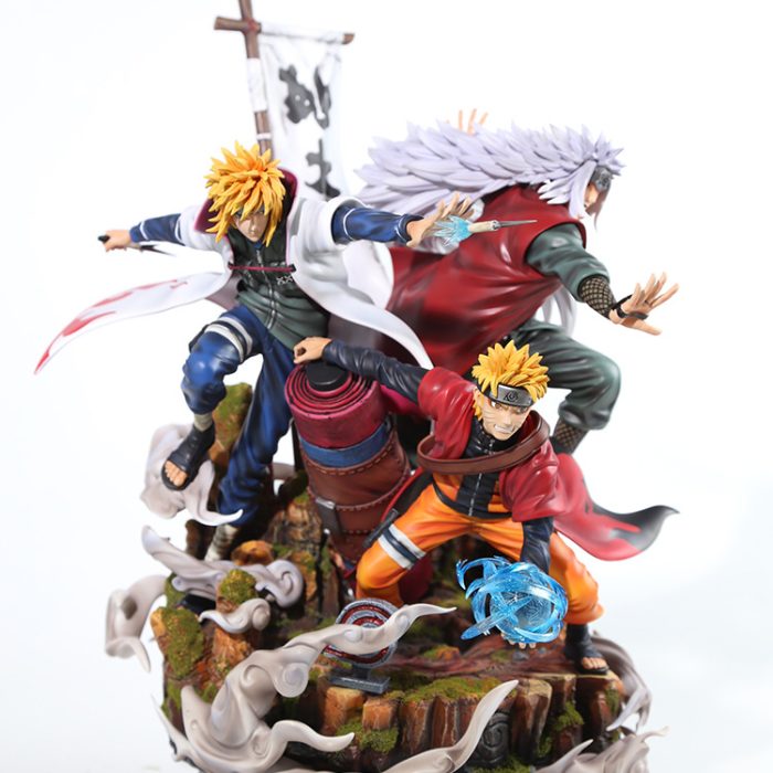 Anime Figures Naruto Shippuden figure Jiraya & Minato & Naruto